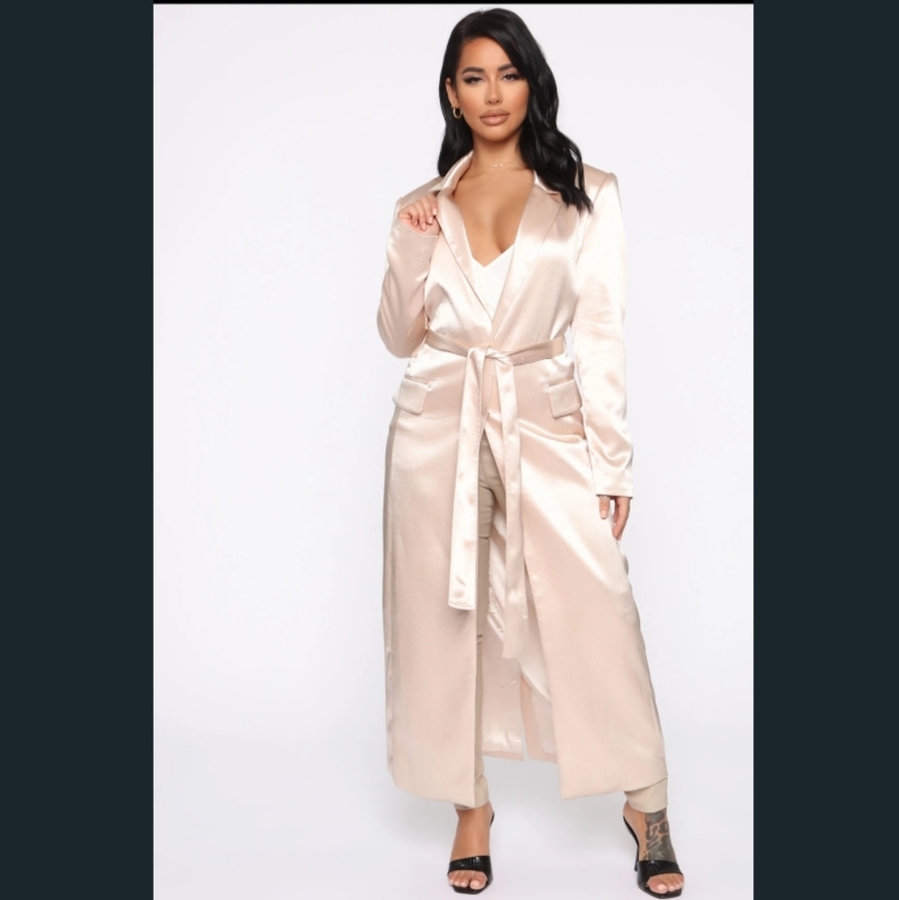 Satin Champagne Duster